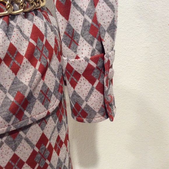 Vintage 70s 3 piece Power Suit dagger collar Mini - Picture 8 of 14